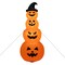 Costway 8FT Halloween Inflatable Stacked Pumpkins Blow-up Holiday Decoration w/ LED Lights